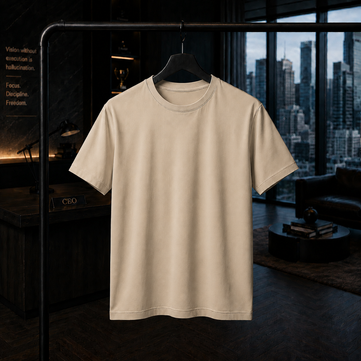 Polera Beige Suave 100% algodón pima
